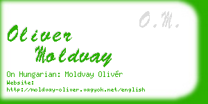 oliver moldvay business card